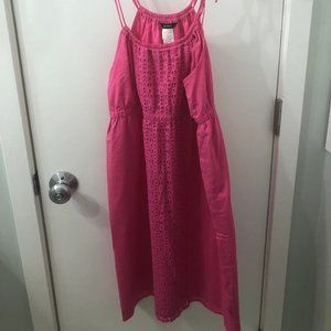 Pink J Crew Eyelet Sun dress